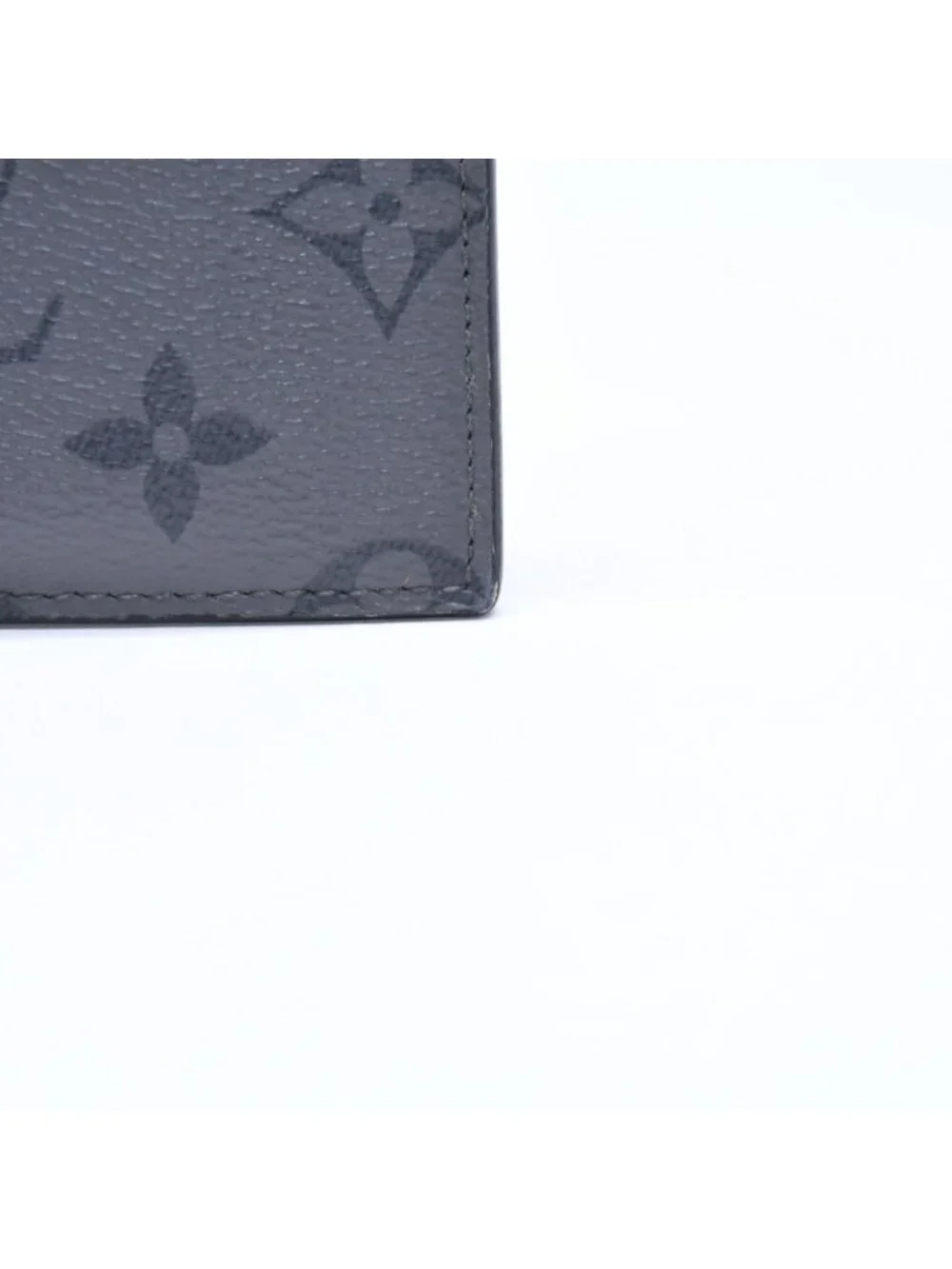 Louis Vuitton Taigarama Coin Purse Card Case Black Gray Silver